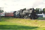 Excursion train reverses west